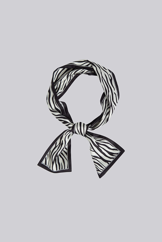 Louche Santana Animal Print Scarf scarves One Size Black/White One Size / Black/White