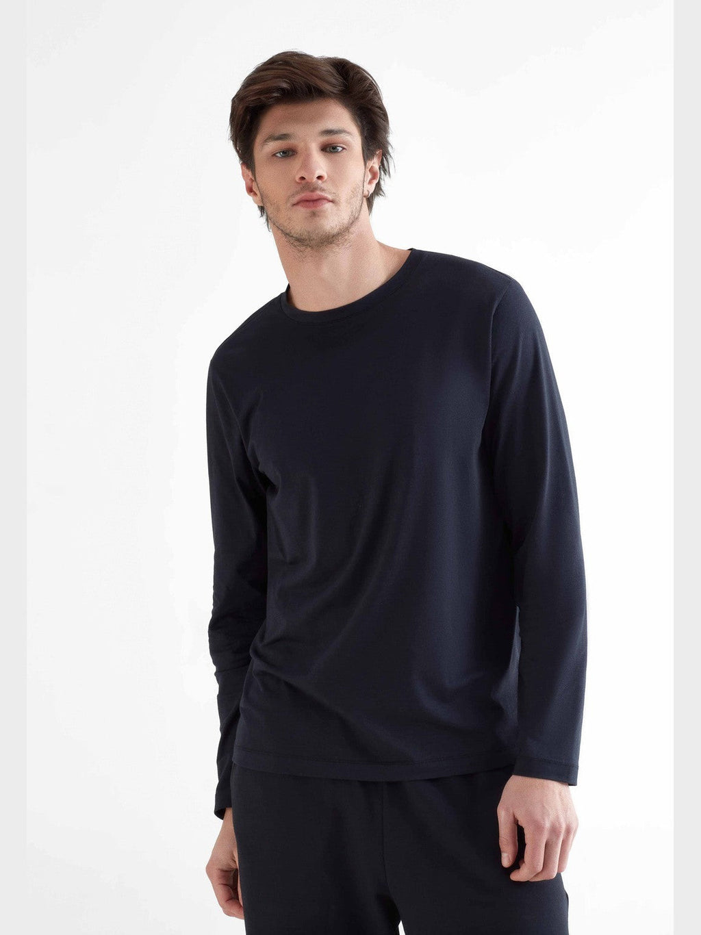 Organic Cotton & Modal Long Sleeve T-shirt: Mens S Black S / Black M / Black L / Black XL / Black XXL / Black S / Light Grey M / Light Grey XL / Light Grey XXL / Light Grey S / Navy M / Navy L / Navy XL / Navy XXL / Navy S / Olive M / Olive L / Olive XL / Olive XXL / Olive S / Petrol M / Petrol L / Petrol XL / Petrol XXL / Petrol S / White M / White L / White XL / White XXL / White