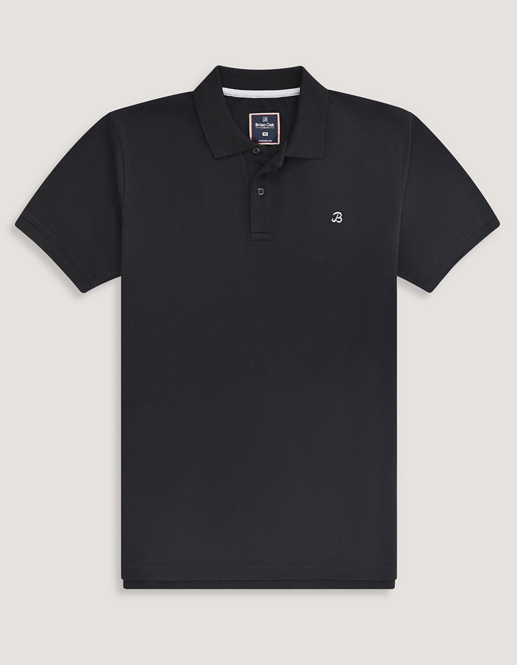 Plain Black Pique Polo