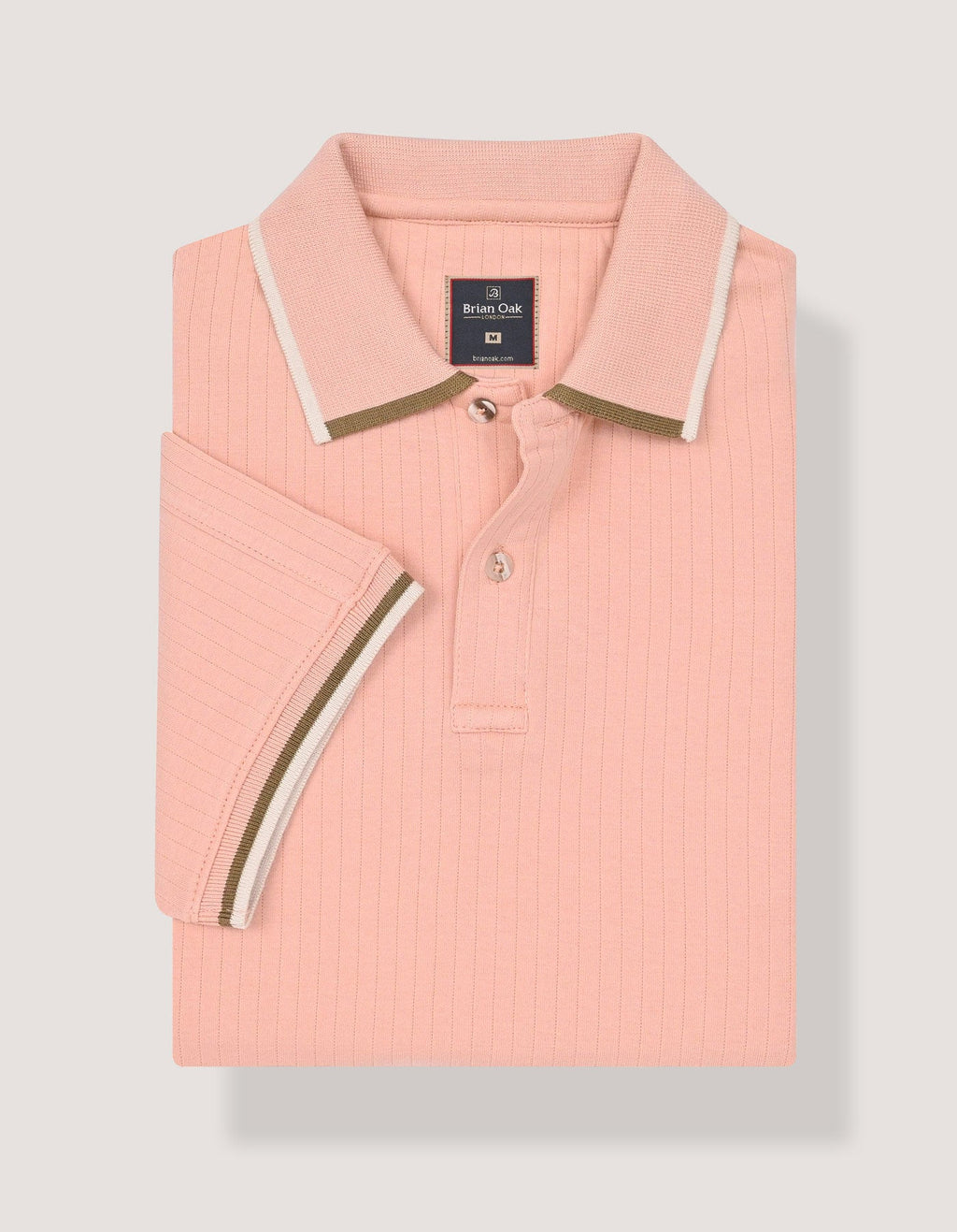 Pink Textured Designer Polo Shirt
