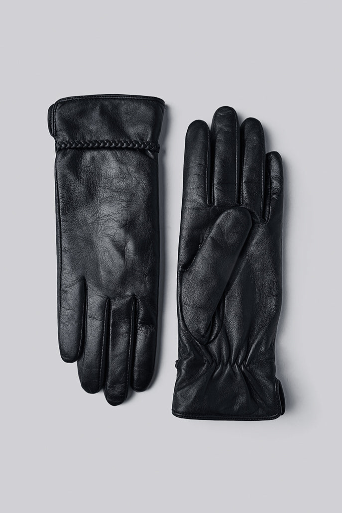 Tema Black Leather Touchphone Gloves. Gloves S/M S/M M/L