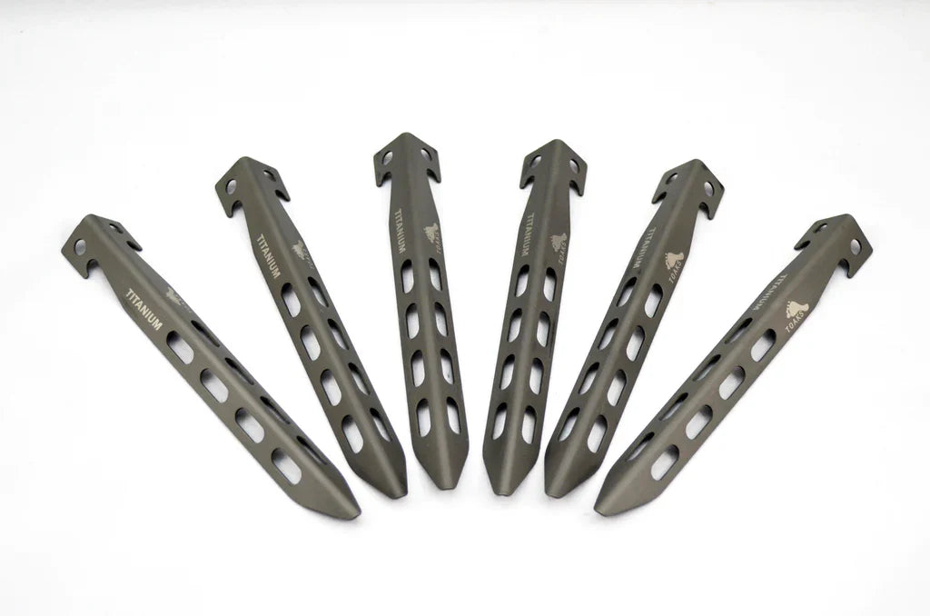 Toaks Titanium Large V-Shaped Tent Pegs (6 pack) Default Title Default Title