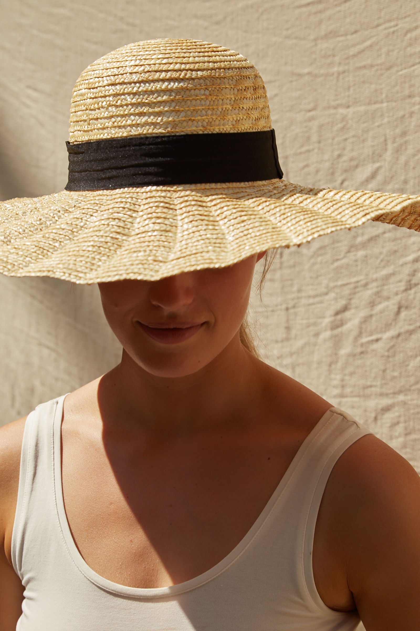Louche Wave Wide Brimmed Straw Hat Straw Hat One Size One Size
