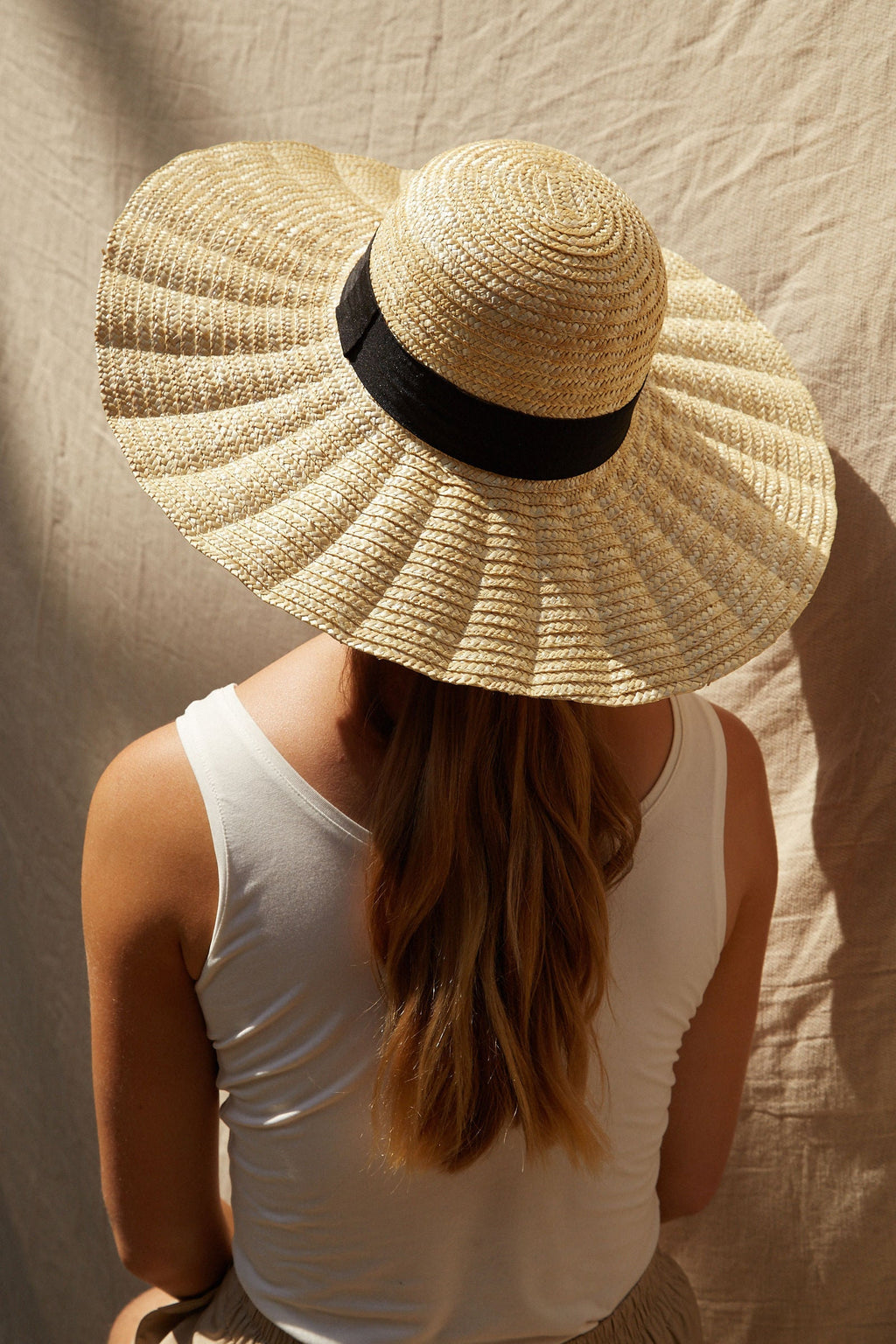 Louche Wave Wide Brimmed Straw Hat Straw Hat One Size One Size
