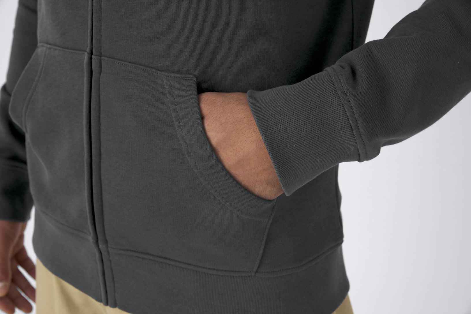 Organic Essential Zipped Hoodie: Mens - - High-Quality </p>