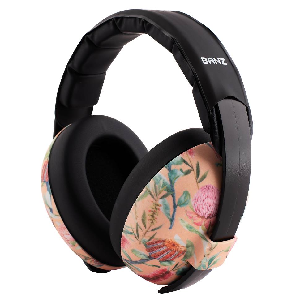 Baby Hearing Protection Ear Muffs Hearing Protection Sky Blue Sky Blue Petal Pink Leaf Green Magenta Lagoon Blue Graffiti Kaleidoscope Peace Transport Butterfly Maroon Dark Green Navy Blue Grey Waratah