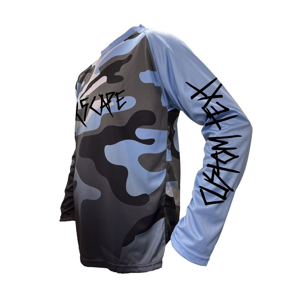 X5CAPE Airforce Blue Camo Fade Custom Longsleeve Jersey