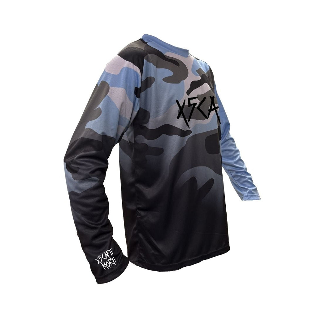 X5CAPE Airforce Blue Camo Fade Custom Longsleeve Jersey