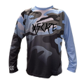 X5CAPE Airforce Blue Camo Fade Custom Longsleeve Jersey
