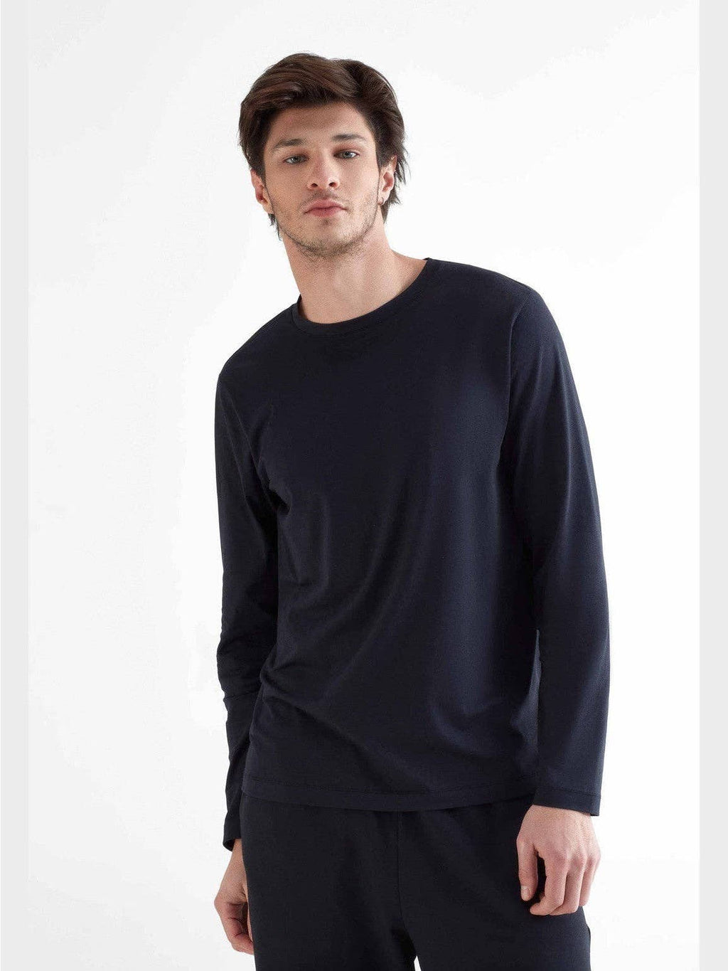 Organic Cotton & Modal Long Sleeve T-shirt: Mens S Black S / Black M / Black L / Black XL / Black XXL / Black S / Light Grey M / Light Grey XL / Light Grey XXL / Light Grey S / Navy M / Navy L / Navy XL / Navy XXL / Navy S / Olive M / Olive L / Olive XL / Olive XXL / Olive S / Petrol M / Petrol L / Petrol XL / Petrol XXL / Petrol S / White M / White L / White XL / White XXL / White