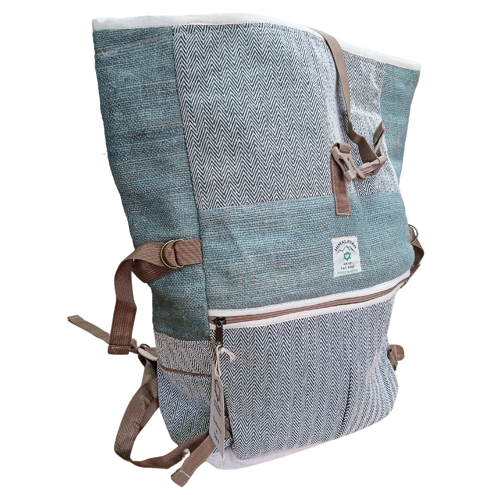Hemp Trekking Rolling Backpack - Sage Hemp Bags Default Title Default Title