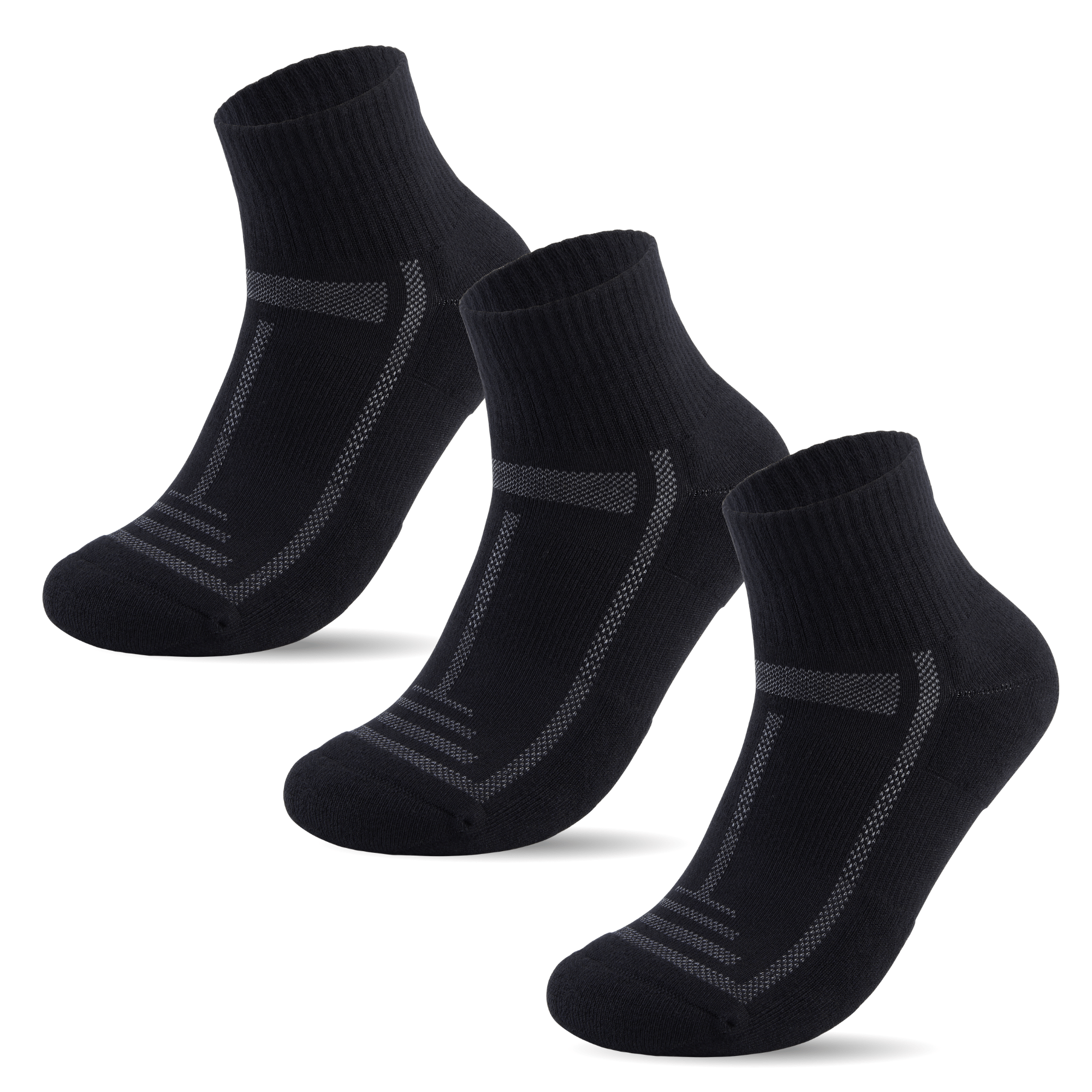 Bamboo Cushioned Quarter Socks Apparel 3 4-8 3 / 4-8 / Black 3 / 4-8 / White 3 / 4-8 / Grey 3 / 4-8 / Black/Grey/White 3 / 7-11 / Black 3 / 7-11 / White 3 / 7-11 / Grey 3 / 7-11 / Black/Grey/White