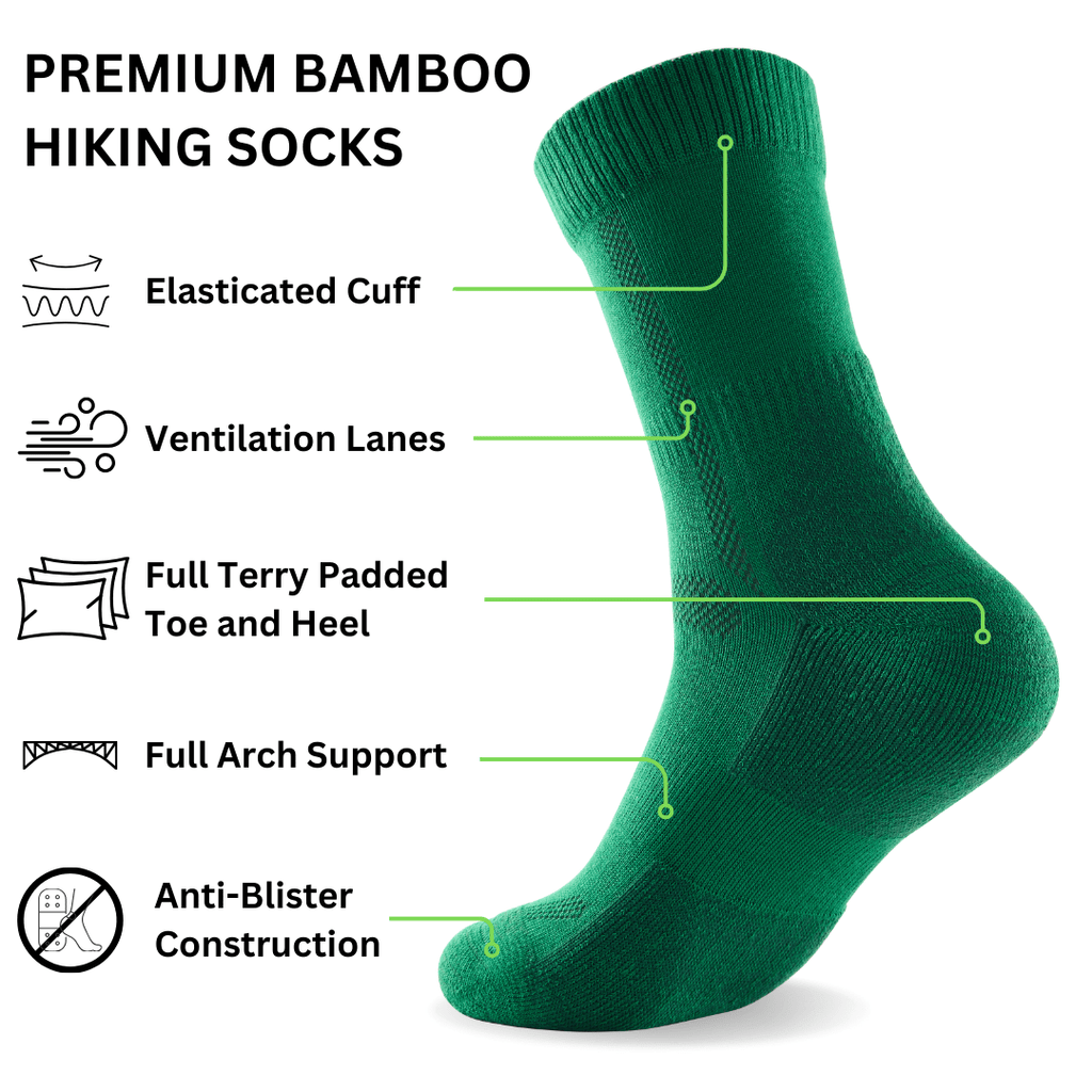 Bamboo Hiking Socks Apparel 3 UK 4-8 | US 6-10 3 / UK 4-8 | US 6-10 / Desert 3 / UK 4-8 | US 6-10 / Slate 3 / UK 4-8 | US 6-10 / Charcoal 3 / UK 4-8 | US 6-10 / River 3 / UK 4-8 | US 6-10 / Lavender 3 / UK 7-12 | US 8-13 / Desert 3 / UK 7-12 | US 8-13 / Slate 3 / UK 7-12 | US 8-13 / Charcoal 3 / UK 7-12 | US 8-13 / River 3 / UK 7-12 | US 8-13 / Forest