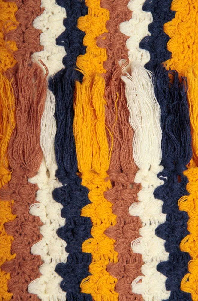 Cami Crochet Striped Scarf scarves Default Title Default Title