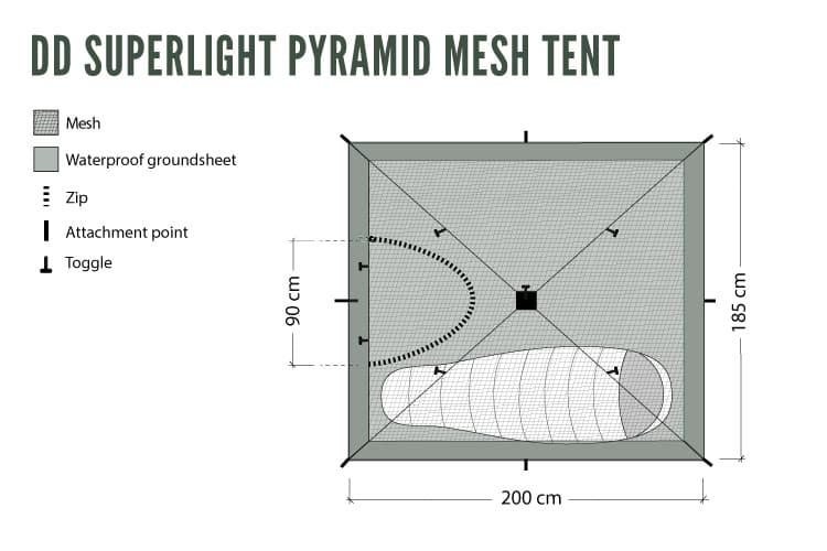 DD SuperLight Pyramid Mesh Tent Default Title Default Title