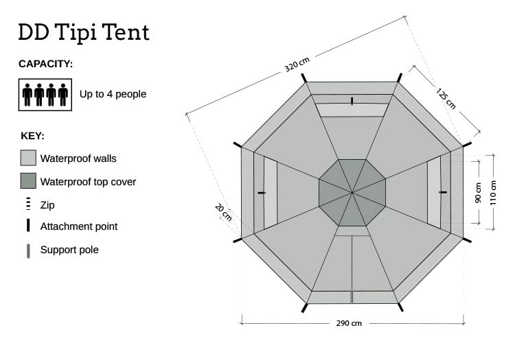 DD Hammocks Tipi Tent Default Title Default Title