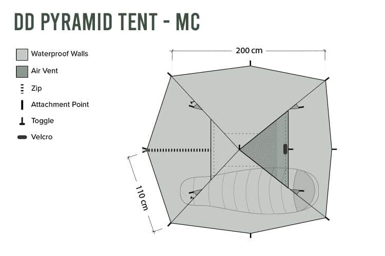DD Hammocks Pyramid Tent - Multicamo Default Title Default Title