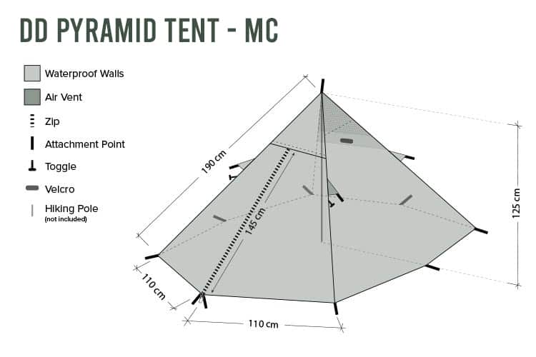 DD Hammocks Pyramid Tent - Multicamo Default Title Default Title