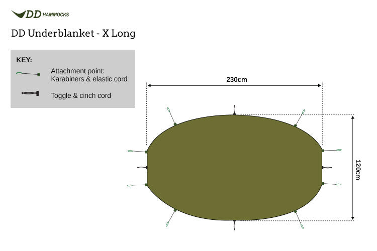 DD Hammock Underblanket XL - Olive Green Default Title Default Title