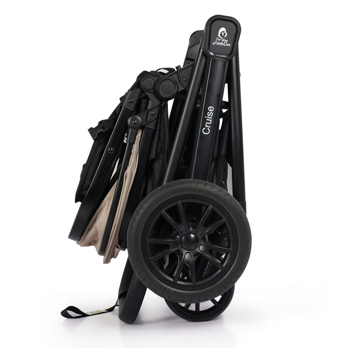 For Your Little One Cruise 3 In 1 Travel System With i-Size Car Seat - Dune Beige (Free Cupholder And Seat Liner Included!)