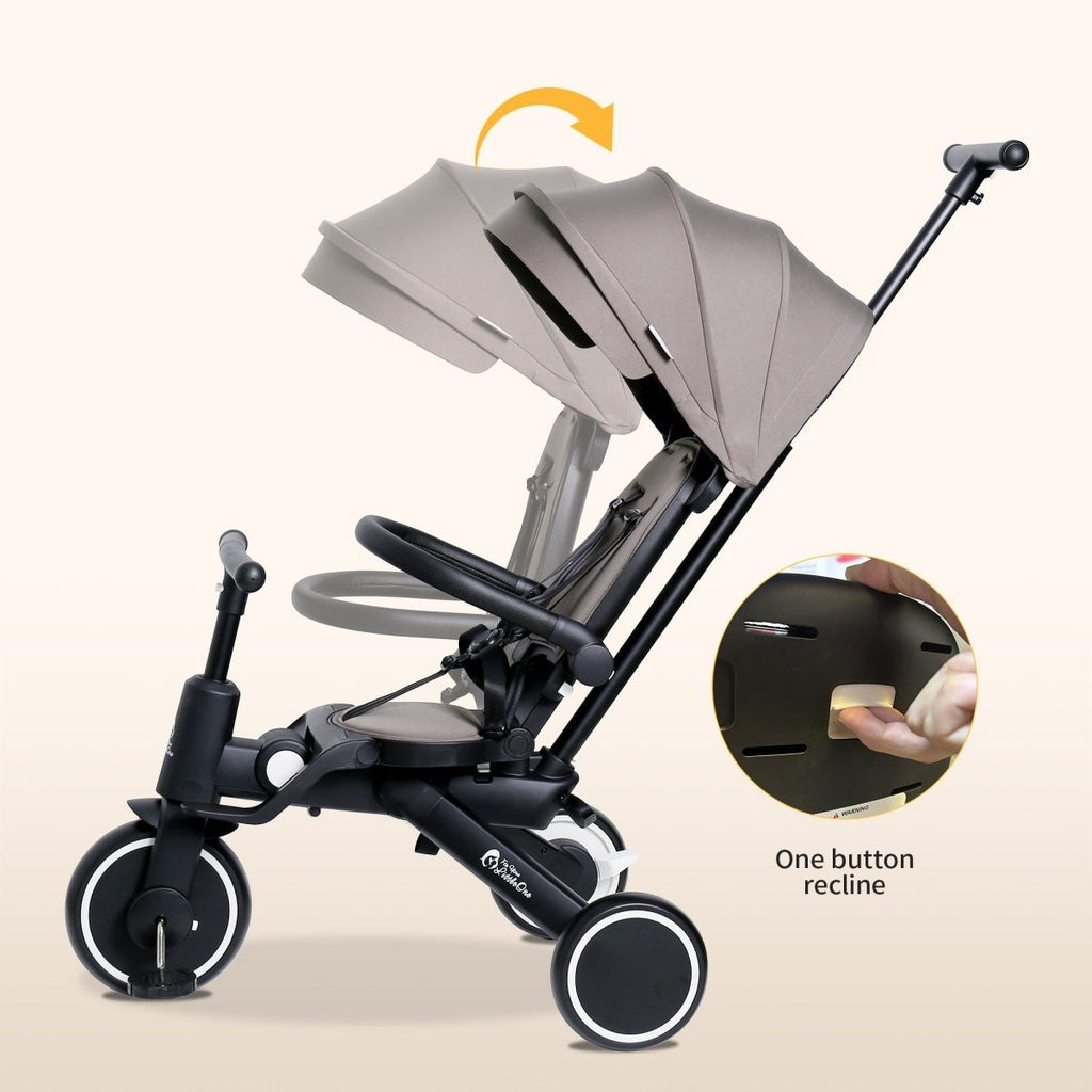Foryourlittleone Xplor 6 in 1 Foldable Trike - Pastel Pink (10m-4y)