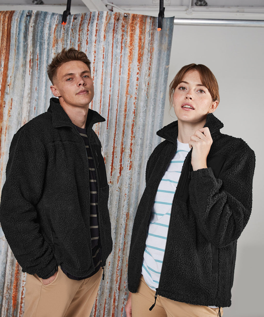 Recycled Polyester Sherpa Fleece XS Black XS / Black XS / Navy S / Black S / Navy M / Black M / Navy L / Navy L / Black XL / Black XL / Navy 2XL / Navy 2XL / Black