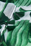 Louche Hec Green Banana Print Scarf scarves One Size Green/White One Size / Green/White