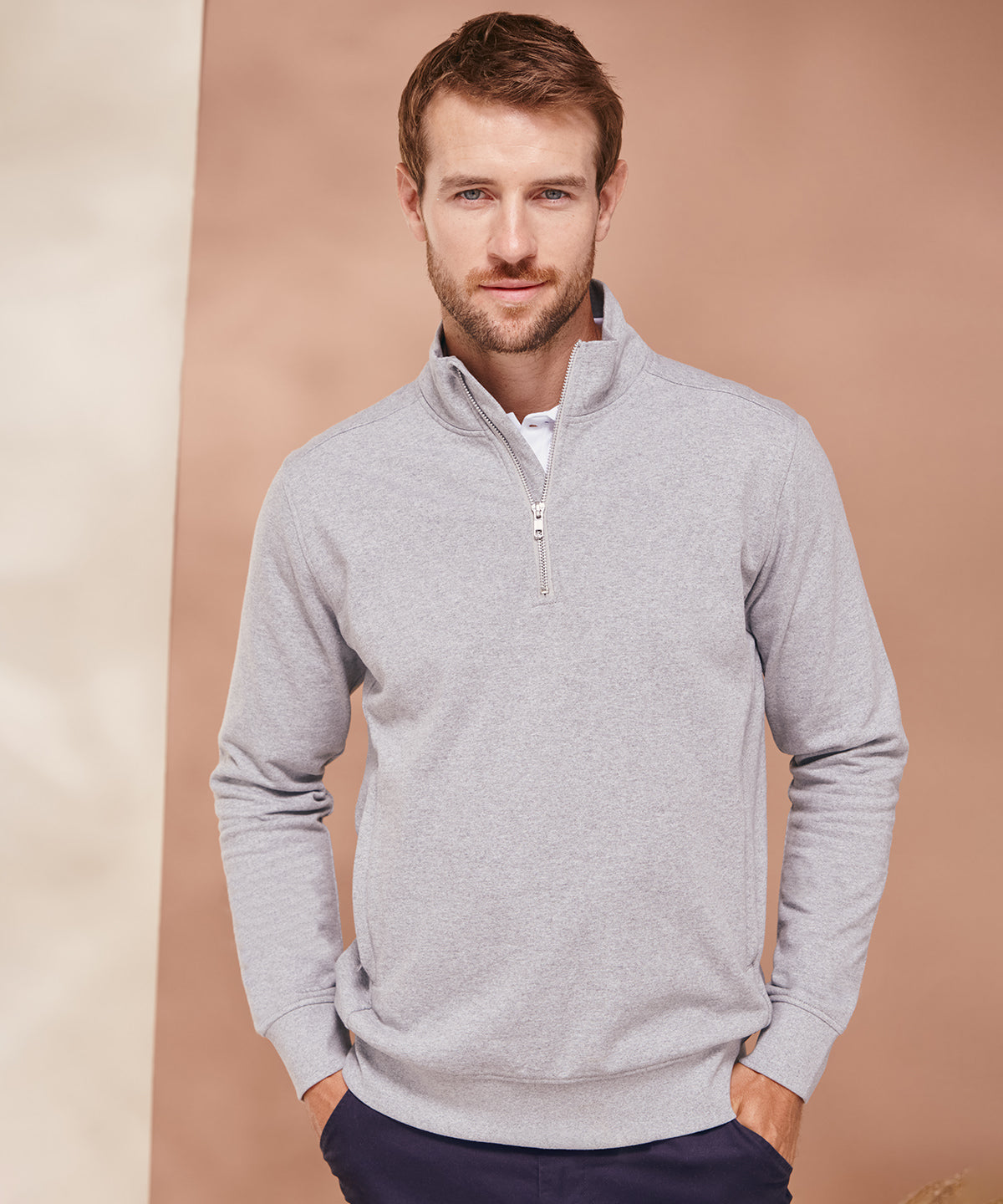 Regenerated Cotton & rPET 1/4 Zip Sweatshirt - - High-Quality </p>