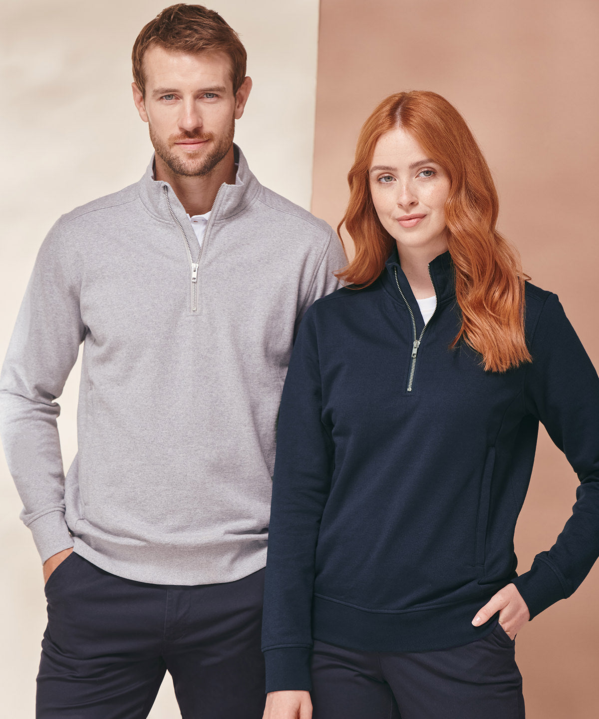 Regenerated Cotton & rPET 1/4 Zip Sweatshirt - - High-Quality </p>