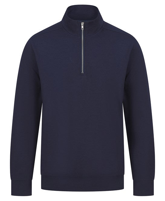Regenerated Cotton & rPET 1/4 Zip Sweatshirt - - High-Quality </p>