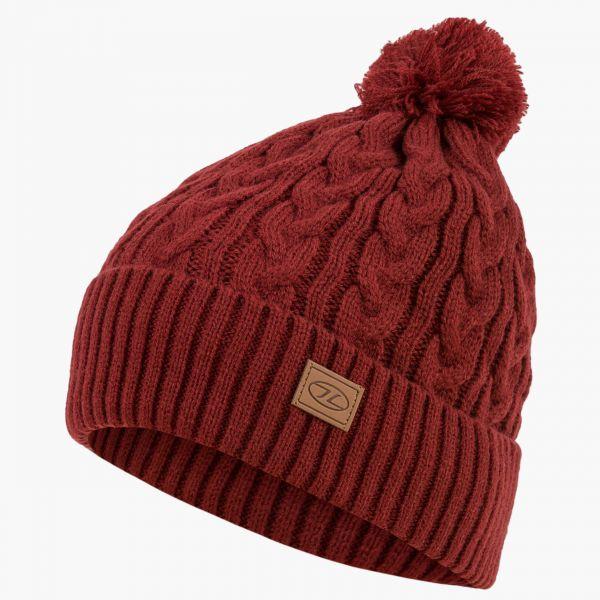 Highlander Beira Lined Bobble Hat (Various Colours) Charcoal marl Charcoal marl Ocean Blue Dark Red Black