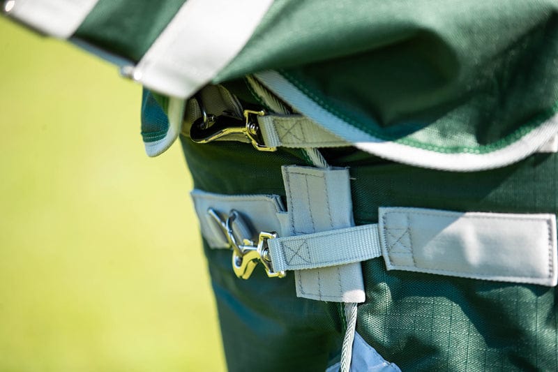 100g Detachable Neck Turnout Rug - Hunter Green