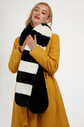 Lotan Black and White Faux Fur Scarf Scarves Default Title Default Title