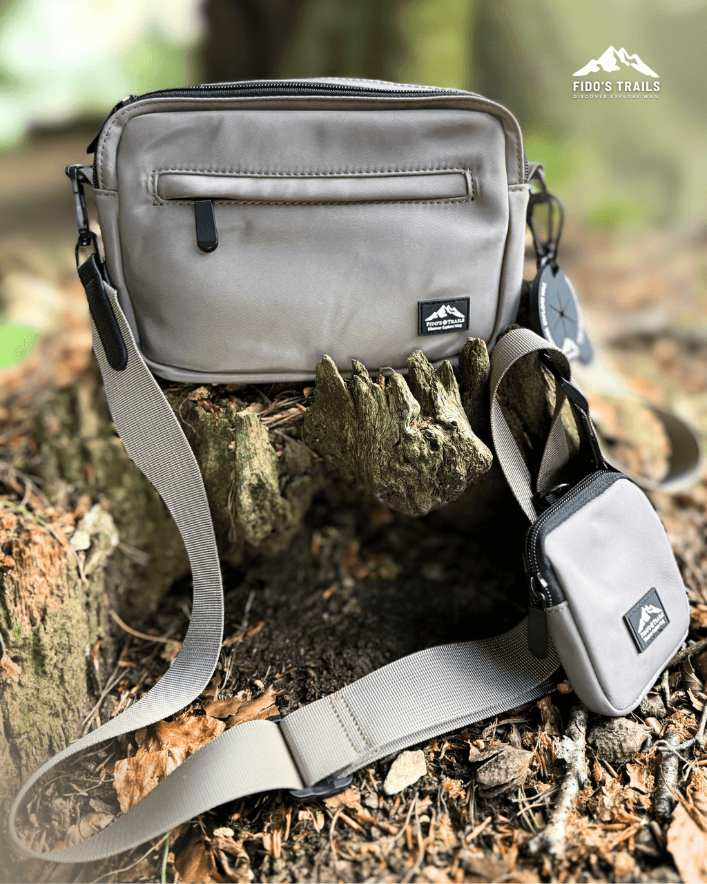 Dog Walking Bag with Mini Treat Pouch – Mushroom | Fido’s Trails Default Title Default Title