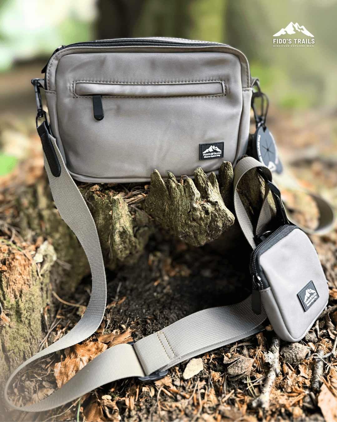 Dog Walking Bag with Mini Treat Pouch – Mushroom | Fido’s Trails Default Title Default Title