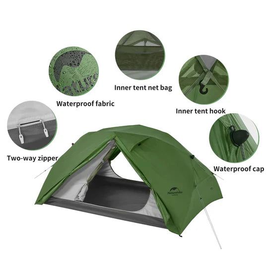 Naturehike Canyon 2 Pop Up 2 Man Tent Brown Brown Green