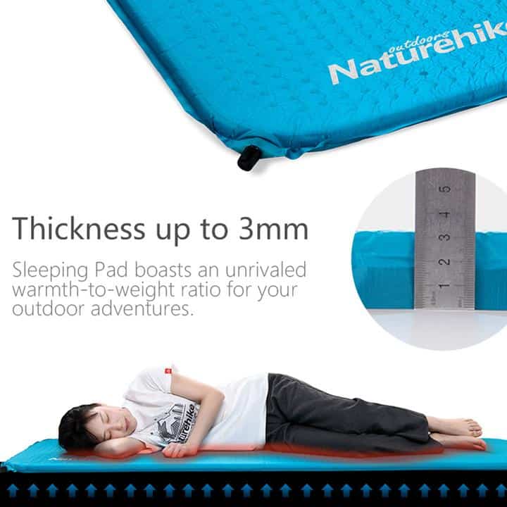 Naturehike Camping Inflatable Mattress Self-Inflating Small - Lake Blue Default Title Default Title