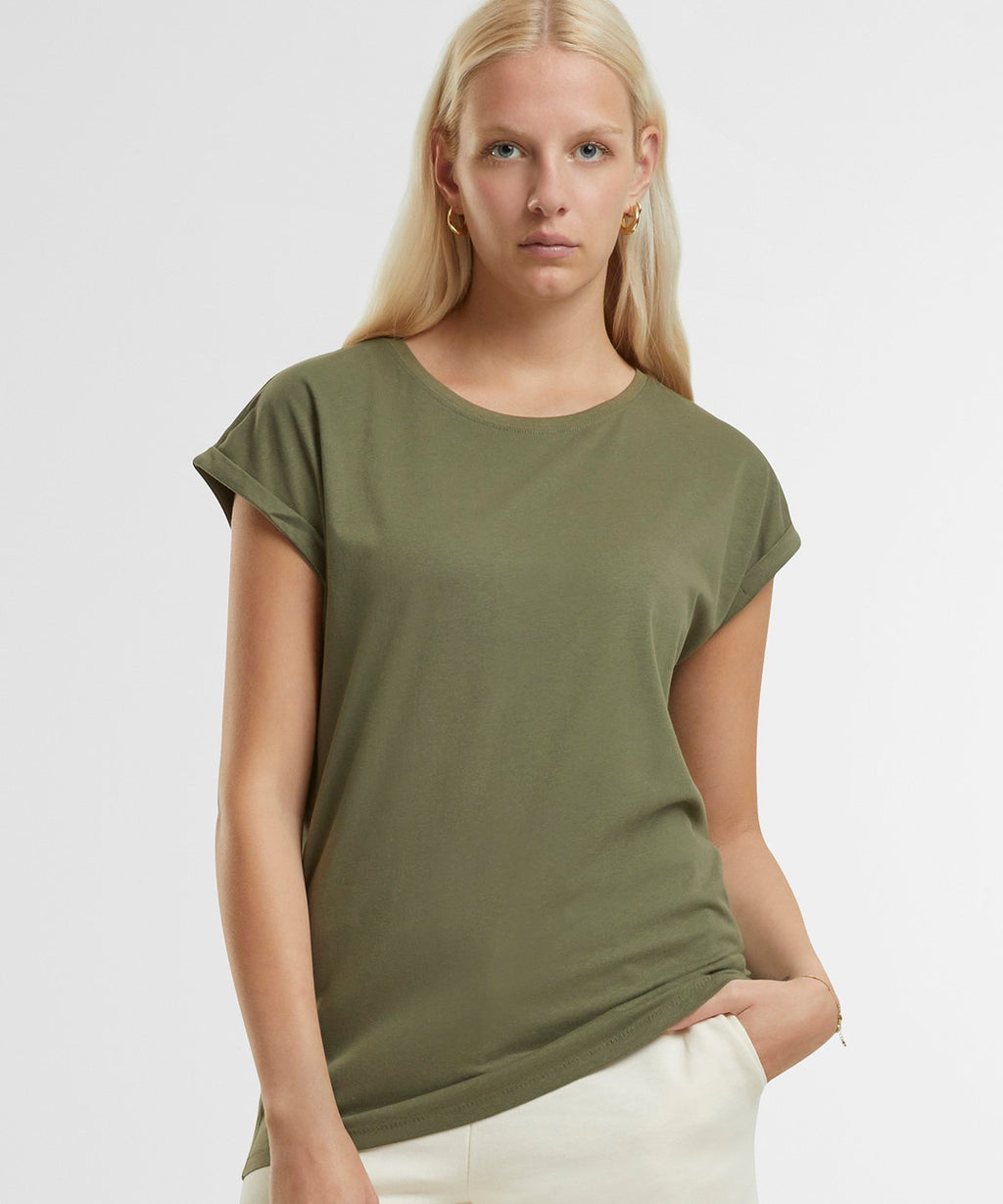 Organic Extended Shoulder T-shirt: Womens -