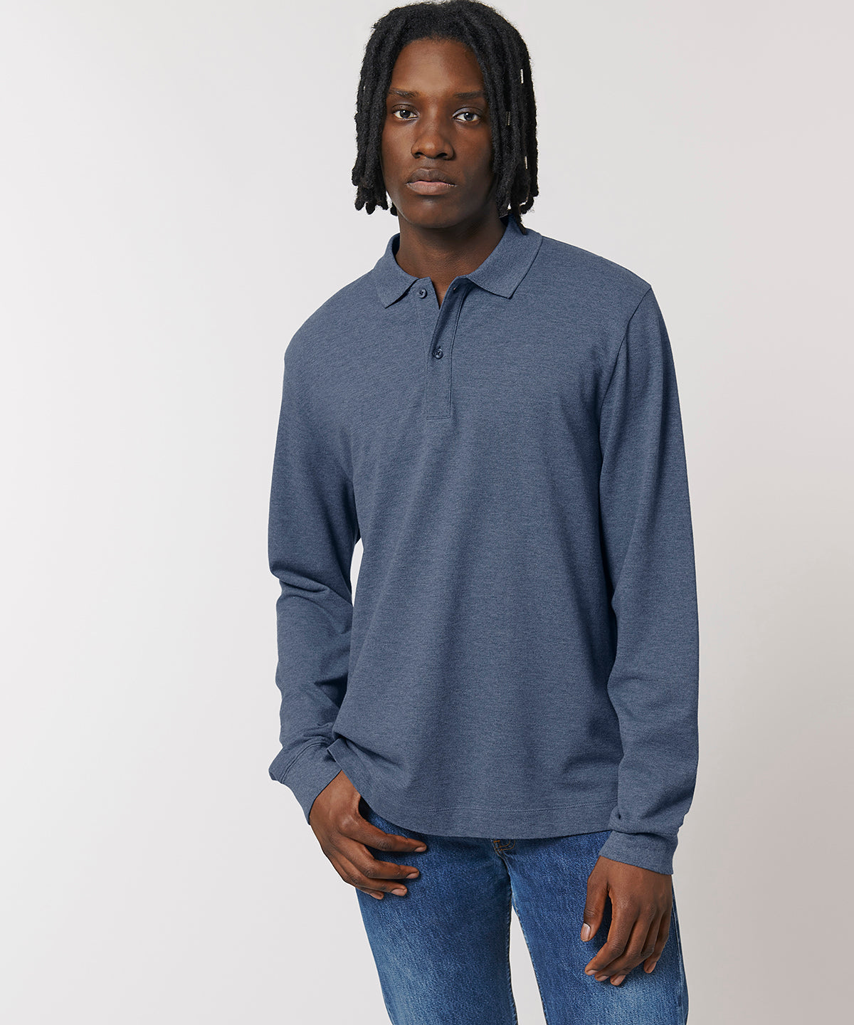 Organic Colours Long Sleeve Polo: Unisex - Clearance - High-Quality Clearance</p>