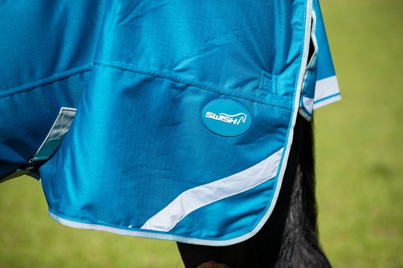 300g Turnout Rug With Detachable Neck - Turquoise
